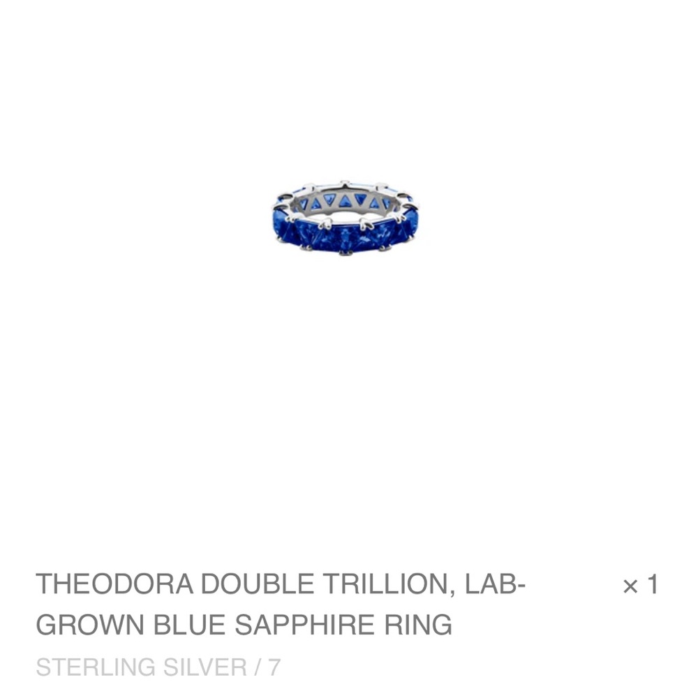 Lab Grown Sapphire and Silver Classic Style Ring